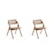 Manhattan Comfort Lambinet Folding Dining Chair in Nature Cane, Set of 2 DCCA07-NA - alternate 1